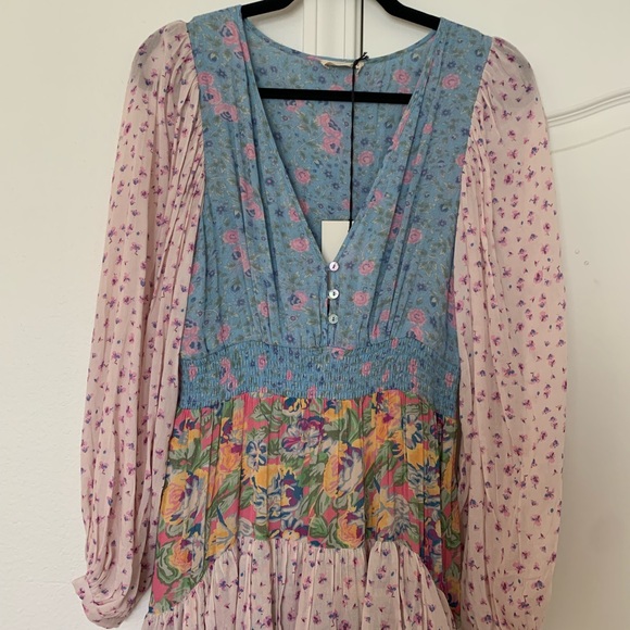 Spell Dolly Ra Ra Gown Patchwork Dress (Size Small) - Picture 5 of 9